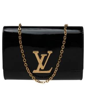 Louis Vuitton Black Vernis Chain Louise PM Bag
