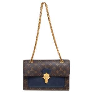 مملوكة مسبقًا Louis Vuitton Blue Monogram Canvas and Leather Victoire Chain Bag