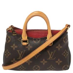 Pre Owned حقيبة لوي فيتون نانو بالاس جلد وكانفاس مونوغرامي