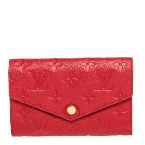 Pre Owned Louis Vuitton Cherry Monogram Empreinte Leather Curieuse Wallet