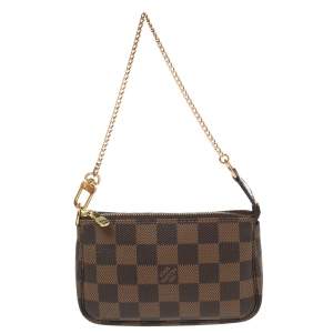 Pre Owned Louis Vuitton Damier Ebene Mini Pochette Accessoires