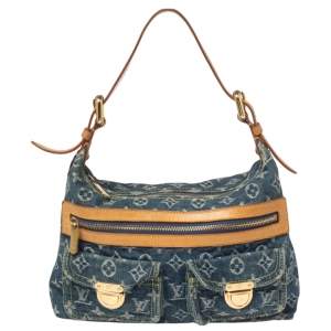 مملوكة مسبقًا Louis Vuitton Blue Monogram Denim Baggy PM Bag