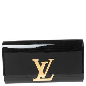 Pre Owned Louis Vuitton Black Vernis Louise Clutch