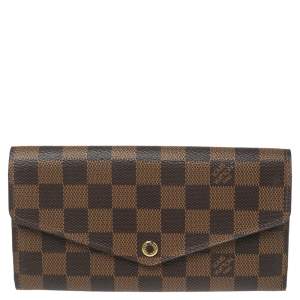مملوكة مسبقًا Louis Vuitton Damier Ebene Canvas Sarah Wallet