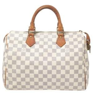 Pre Owned Louis Vuitton Damier Azur Canvas Speedy 30 Bag