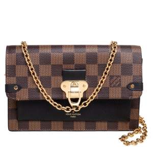 مملوكة مسبقًا Louis Vuitton Damier Ebene Canvas Vavin Wallet on Chain