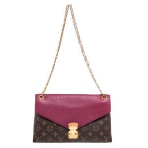 Pre Owned Louis Vuitton Aurore Monogram Canvas Pallas Chain Bag