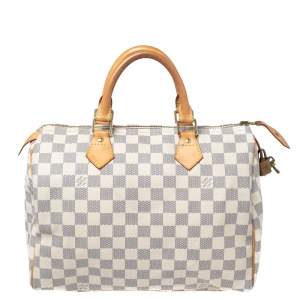 مملوكة مسبقًا Louis Vuitton Damier Azur Canvas Speedy 30 Bag