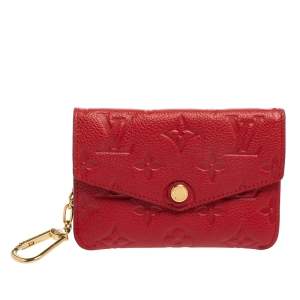 Pre Owned Louis Vuitton Cherry Empreinte Leather Key Pouch