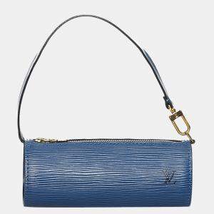 مملوكة مسبقًا Louis Vuitton Blue Epi Leather Soufflot Pochette Bag