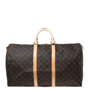 Louis Vuitton Monogram Canvas Keepall 55 Bag