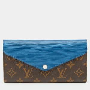 Pre Owned Louis Vuitton Saphir Epi Leather and Monogram Canvas Marie-Lou Long Wallet