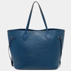 Louis Vuitton Blue Epi Leather Neverfull MM Bag