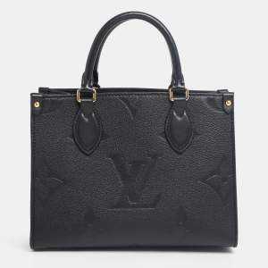 Pre Owned Louis Vuitton Black Empreinte Leather Onthego PM Bag