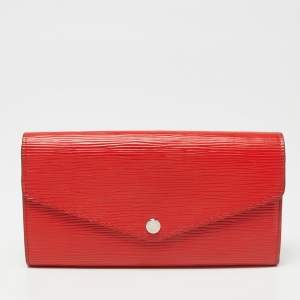 Louis Vuitton Coquelicot Epi Leather Sarah Wallet