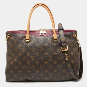 مملوكة مسبقًا Louis Vuitton Aurore Leather And Monogram Canvas Pallas MM Bag