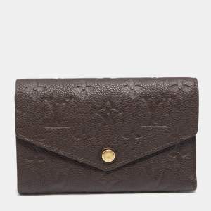 Pre Owned Louis Vuitton Terre Monogram Empreinte Leather Curieuse Wallet