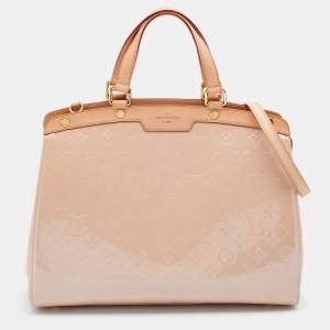 Pre Owned Louis Vuitton Rose Florentine Monogram Vernis Brea GM Bag