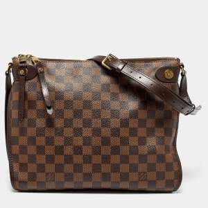 Pre Owned Louis Vuitton Brown Damier Ebene Canvas Duomo Bag