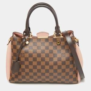 Pre Owned Louis Vuitton Magnolia Damier Ebene Canvas Brittany Bag