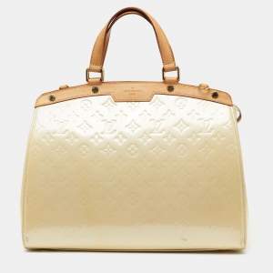 Louis Vuitton Blanc Corail Monogram Vernis Brea GM Bag