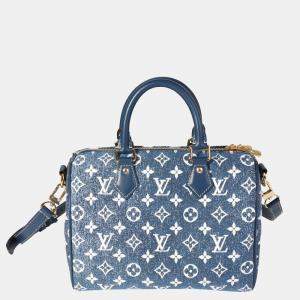 Louis Vuitton Blue Denim Jacquard Speedy Bandoulière 25 Satchel Bag