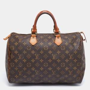 Pre Owned Louis Vuitton Monogram Canvas Speedy 35 Bag
