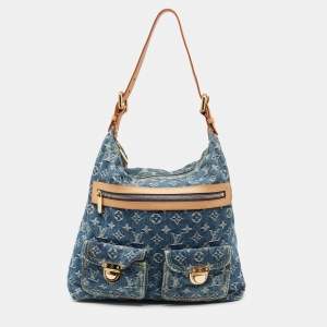 Pre Owned Louis Vuitton Monogram Denim Baggy GM Bag