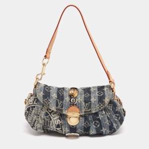 مملوكة مسبقًا Louis Vuitton Blue Denim Monogram Mini  Limited Edition Pleaty Raye Bag