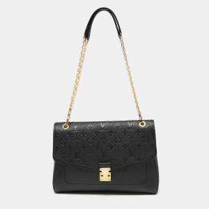 Pre Owned Louis Vuitton Black Monogram Empreinte Leather St Germain MM Bag