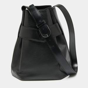 Pre Owned Louis Vuitton Black Epi Leather Sac Depaule PM Bag