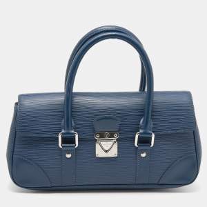 مملوكة مسبقًا حقيبة صغيرة لوي فيتون سيغور جلد إيبي زرقاء 