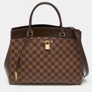 Pre Owned Louis Vuitton Damier Ebene Canvas Rivoli MM Bag