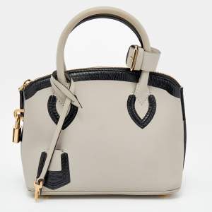 Pre Owned Louis Vuitton Gris Cuir Obsession Lockit BB Bag
