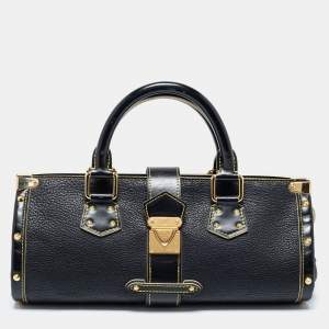 Pre Owned Louis Vuitton Black Suhali Leather L'Epanoui PM Bag