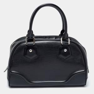 مملوكة مسبقًا Louis Vuitton Black Epi Leather Bowling Montaigne PM Bag