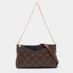 Pre Owned Louis Vuitton Monogram Canvas Pallas Chain Clutch