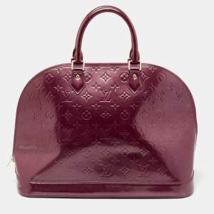 Pre Owned حقيبة لوي فيتون الما فيرنية مونوغرامي أحمر داكن GM