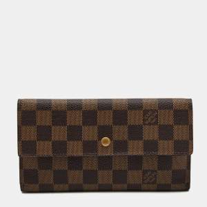 Louis Vuitton Damier Ebene Canvas Trifold Continental Wallet