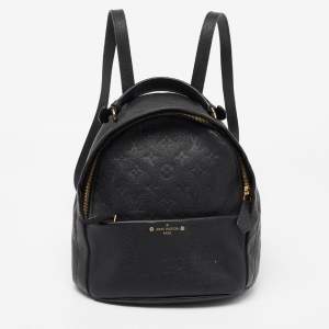مملوكة مسبقًا Louis Vuitton Black Monogram Empreinte Leather Sorbonne Backpack