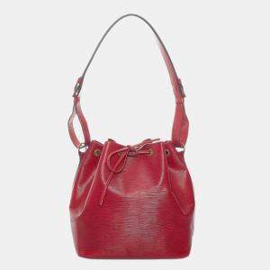Pre Owned Louis Vuitton Red Epi Leather Petit Noe Bag