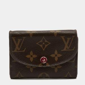 Pre Owned Louis Vuitton Aurore Monogram Canvas And Leather Rosalie Coin Purse