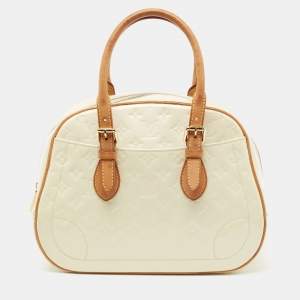 Pre Owned Louis Vuitton Cream Monogram Vernis Summit Drive Bag