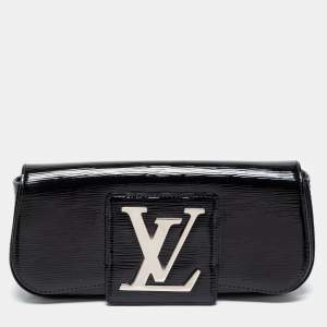 Pre Owned Louis Vuitton Black Electric Epi Leather Sobe Clutch