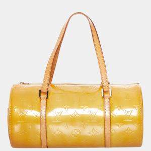 Pre Owned Louis Vuitton Brown/Yellow Vernis Bedford