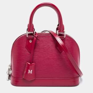 Pre Owned Louis Vuitton Fuchsia Epi Leather Alma BB Bag