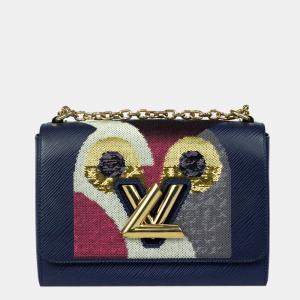 Louis Vuitton Blue Epi Leather Limited Edition Twist Shoulder bag 
