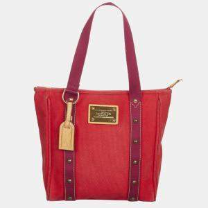 مملوكة مسبقًا Louis Vuitton Purple/Red Antigua Cabas MM Tote