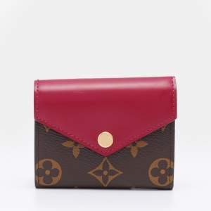 Pre Owned محفظة لوي فيتون زوي جلد وكانفاس مونوغرامي فوشيا 