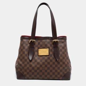 Pre Owned حقيبة لوي فيتون هامبستيد كانفاس إيبن دامييه MM
